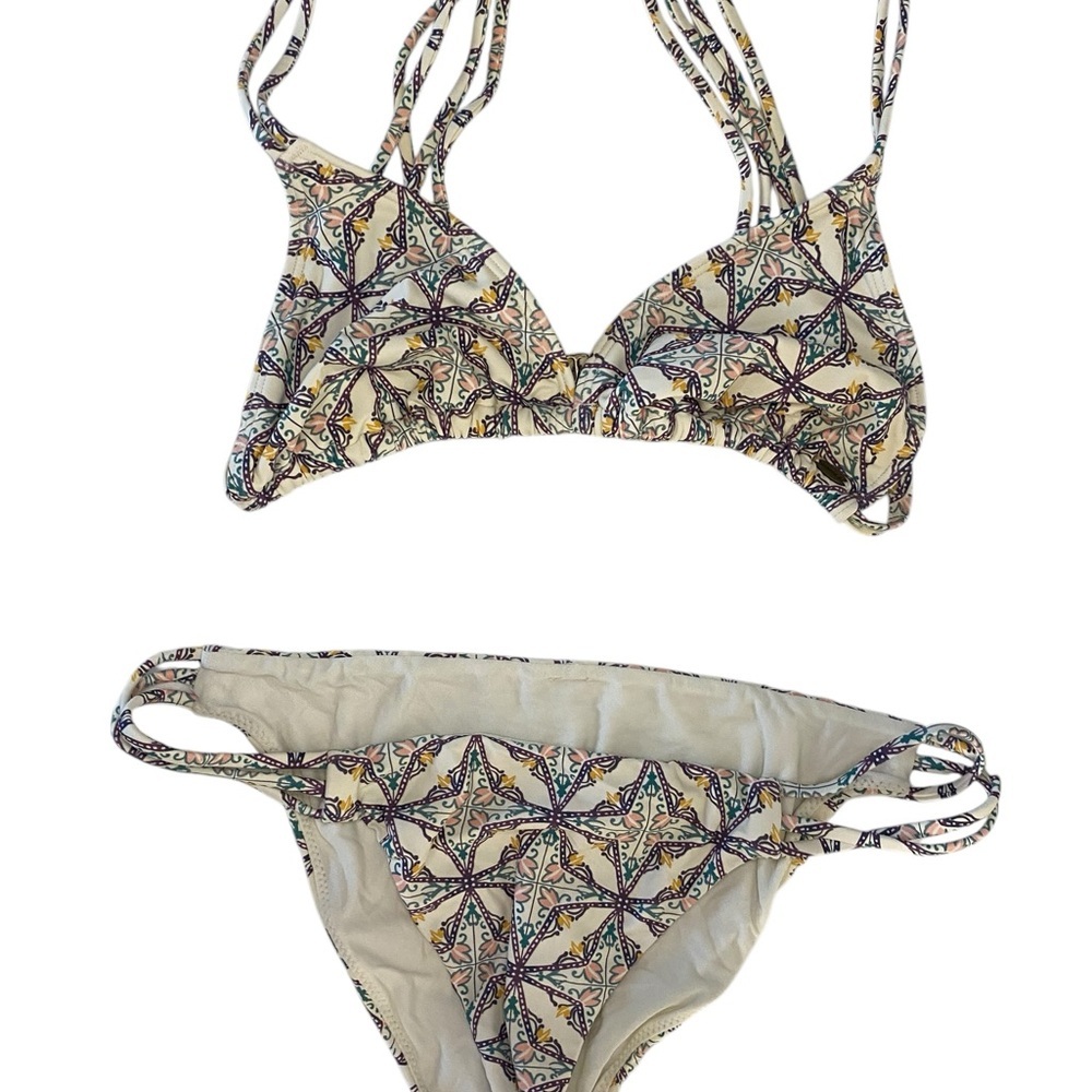 Multicolor Patterned Bikini Set - Picture 1 of 9